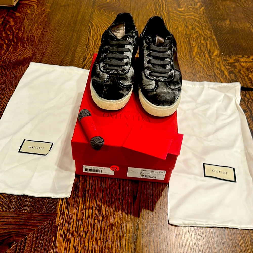 Valentino mohair grey sneakers size 39